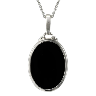 Black Onyx Infinity Cremation Pendant